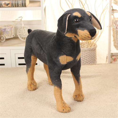 Uixxducc Realistisches Welpen-Plüschtier Süße Hund Plüschtier Stofftier, Weiches Simulation Welpe Kissen Plüschspielzeug Geschenk für Kinder/Erwachsene (12# H25cm L27cm) von Uixxducc