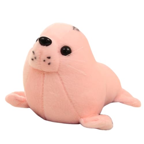 Uixxducc Seelöwe Kuscheltier Seelöwe Stofftier Plüschtier, Süß Seelöwe Plüschpuppen Schmusetier Weiches Seelöwe Plüsch Kinder Kuscheltier Geschenk für Jungen Mädchen (Rosa,35cm) von Uixxducc