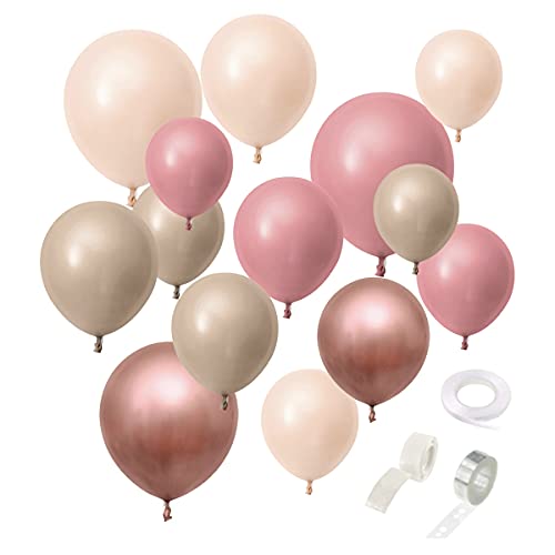 Ujjdwiurgh 108 Stück Luftballons Girlande, Geburtstags ballons, erröten Luft ballons für Retro Boho Hochzeit Babydusche von Ujjdwiurgh