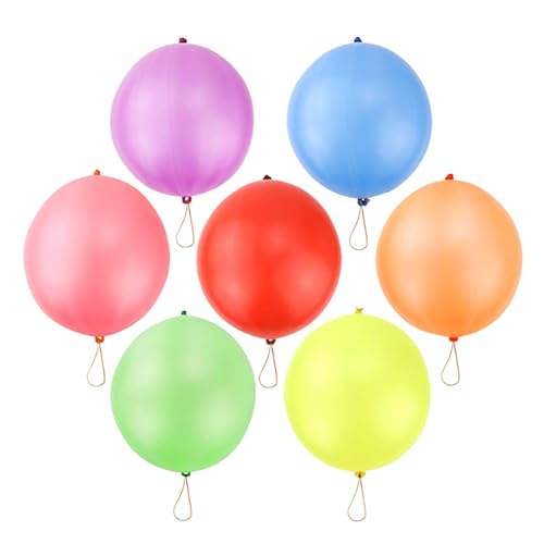 10/20 Stück bunte Luftballons, verdickter Stanzballon, springender Ballon mit Gummibändern, Griff für Kinder, Partys, Gastgeschenk für Kinder von Ukbzxcmws