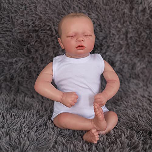 Ukbzxcmws 48 cm Realistisches Baby Weiße Haut Haaren Lehrreich Erwachsene von Ukbzxcmws