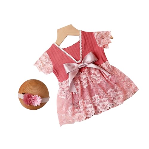 Ukbzxcmws Baby Fotografie Requisiten Schleife Prinzessin Kleid Blumen Haarband Neugeborene Foto Requisiten Elastisches Haarband Säuglingsfoto Outfit Säuglingsfotografie Kleid von Ukbzxcmws