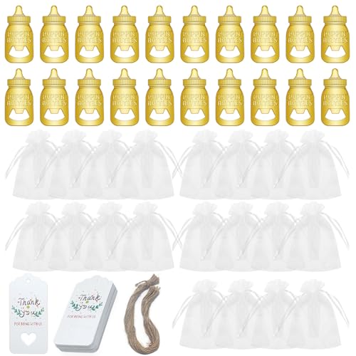 Ukbzxcmws Vielseitiges Flaschenöffner-Set für Babypartys, stilvolles Flaschenöffner-Set für Gäste, praktisches Werkzeug zum Öffnen von Flaschen, Taschen, 20 Stück von Ukbzxcmws