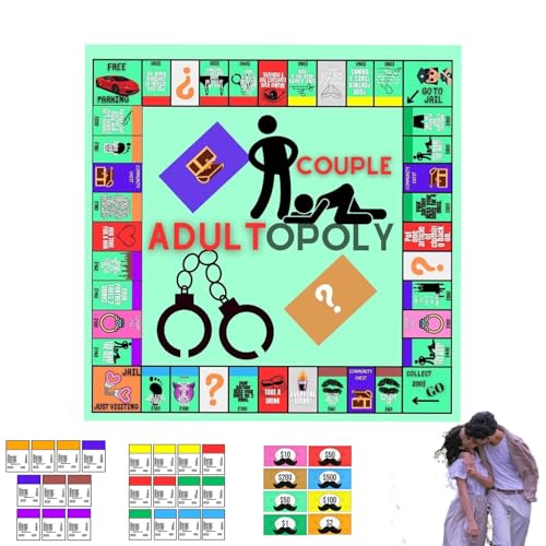 Couple Adult Opoly，adultopoly，Card Games for Adults，Adultopoly Board Game，adultopoly Board Game，Couples Board Games，Promote The Sublimation of Couples' Feelings，adultopoly deutsch von Ukisisi