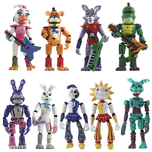 Five Night At Freddy Figures, FNAF Action Figure Set, Security Breach Action Figure Toy, Action Figure Collectible Toy Set Lights Joints Movable, Toys Dolls von Ukisisi