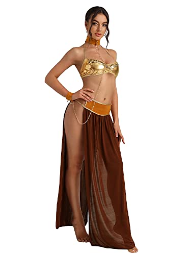 Ulalaza Cosplay-Kostüm für Damen, Cleopatra, griechische Göttin, antike römische Kriegerin, Uniform-Outfit für Halloween-Party von Ulalaza