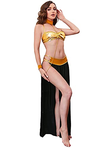 Ulalaza Cosplay-Kostüm für Damen, Cleopatra, griechische Göttin, antike römische Kriegerin, Uniform-Outfit für Halloween-Party von Ulalaza