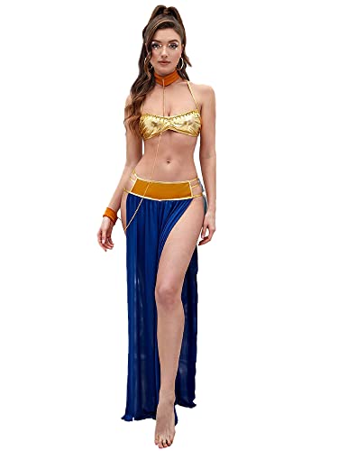 Ulalaza Cosplay-Kostüm für Damen, Cleopatra, griechische Göttin, antike römische Kriegerin, Uniform-Outfit für Halloween-Party von Ulalaza