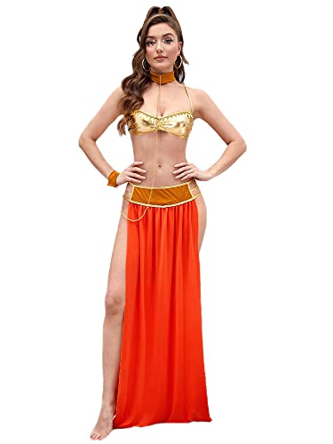 Ulalaza Cosplay-Kostüm für Damen, Cleopatra, griechische Göttin, antike römische Kriegerin, Uniform-Outfit für Halloween-Party von Ulalaza