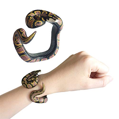 Ulalaza Einstellbare Simulation Schlange Armband PVC Python Halloween Streiche Spielzeug Party Supplies von Ulalaza