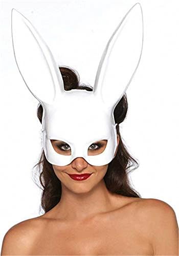 Ulalaza Frauen Hasenmaske Kostüm Schwarzes Kaninchen Halbmaske für Halloween Ostern Maskerade Zubehör von Ulalaza