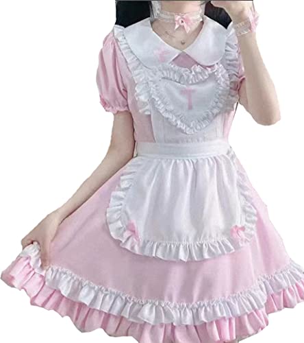 Ulalaza Gothic süße Mädchen Prinzessin Puppenkragen Spitze Schürze Retro Rüschentaschen mit Kopfschmuck Französisch Maid Kostüm Ulalaza Gothic süße Mädchen Prinzessin Puppenkragen Spitze Schürze Retro Rüschentaschen mit Kopfschmuck Französisch Maid Kostüm von Ulalaza