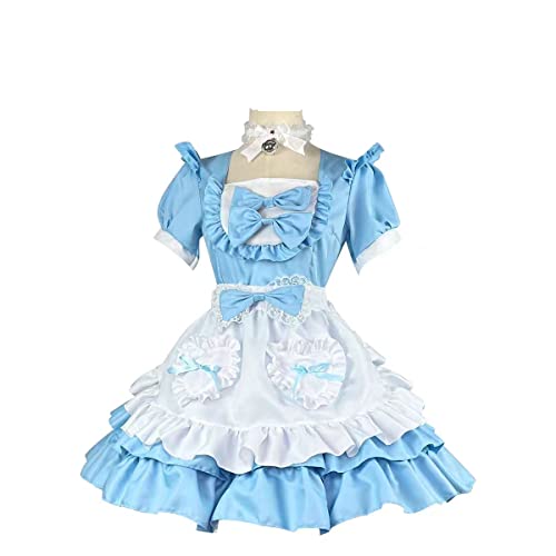Ulalaza Gothic süße Mädchen Prinzessin Puppenkragen Spitze Schürze Retro Rüschentaschen mit Kopfschmuck Französisch Maid Kostüm Ulalaza Gothic süße Mädchen Prinzessin Puppenkragen Spitze Schürze Retro Rüschentaschen mit Kopfschmuck Französisch Maid Kostüm von Ulalaza