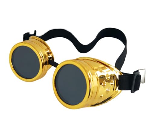 Ulalaza Vintage Steampunk Brille Brille Viktorianisch Retro Cyberpunk Gothic Cosplay von Ulalaza