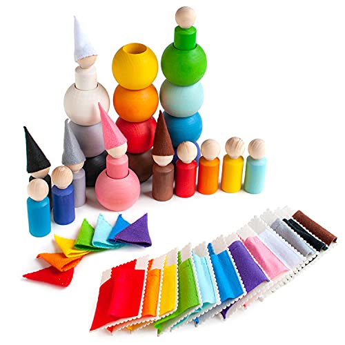 Ulanik Kleine Steckpuppen in Kugeln mit Hüte und Betten Montessori Spielzeug ab 3 Jahre + Baby Waldorf Puppen Holzspiele zum Sortieren Farben Lernen — 12 Zwerge (2 Edition) Ulanik Kleine Steckpuppen in Kugeln mit Hüte und Betten Montessori Spielzeug ab 3 Jahre + Baby Waldorf Puppen Holzspiele zum Sortieren Farben Lernen — 12 Zwerge (2 Edition) von Ulanik