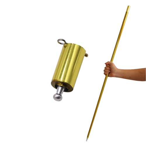 Ulawellor 110cm Magischer Zauberstab Metall,Tragbar Magic Stick, Taschenstab Pocket Staff,Professioneller Zauberstab für Bühnenleistung Zauberspiel（Golden） von Ulawellor