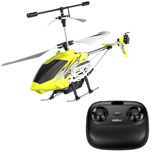 Ulifance U12 Hubschrauber Indoor RC Helikopter für Kinder Helikopter Ferngesteuert mit LED Leucht One Key Take/Off Höhenhaltungrc RC Flugzeug Spielzeug Geschenk für Jungen und Mädchen Gelb von Ulifance