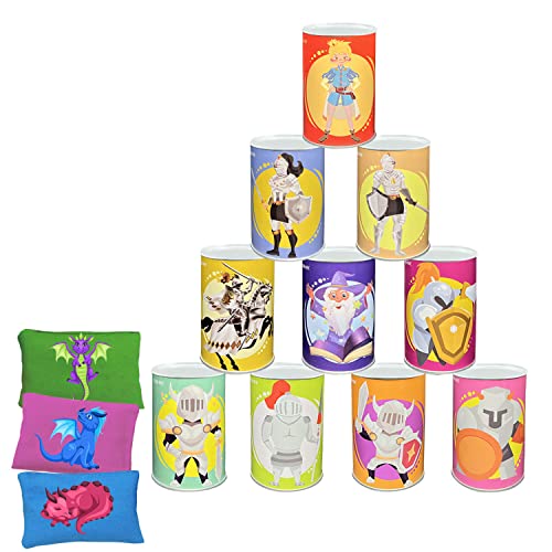 Ulifeme Kinder Dosenwerfen, Dosen Werfen Spiel für Kindergeburtsta & Parties, Dosenwurfspiel mit 10pcs Prinz-Muster Dosen & 3pcs Wurfsäckchen Set für Gartenspiele, Geschenk für Kinder & Erwachsene Ulifeme Kinder Dosenwerfen, Dosen Werfen Spiel für Kindergeburtsta & Parties, Dosenwurfspiel mit 10pcs Prinz-Muster Dosen & 3pcs Wurfsäckchen Set für Gartenspiele, Geschenk für Kinder & Erwachsene von Ulifeme