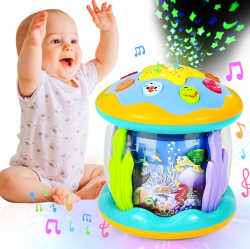 Ulikey Baby Spielzeug ab 1 Jahr Mädchen Junge, Drehender Projektor Babyspielzeug mit Musik/Licht ab 12-18 Monate Interaktives Baby Geschenk Kinderspielzeug Motorikspielzeug Musikspielzeug von Ulikey