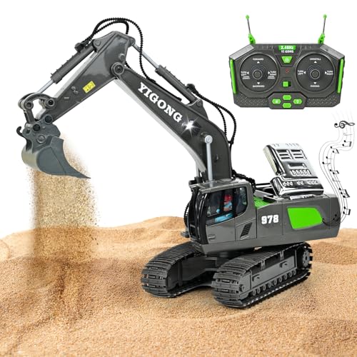 Ulikey Ferngesteuerter Bagger Spielzeug für Kinder, Ferngesteuerter Kettenbagger mit Klang, Beleuchtung und Fernbedienung, 2.4GHz Elektrischer Bagger Spielzeug, Weihnachten Geburtstag Geschenk (Grün) Ulikey Ferngesteuerter Bagger Spielzeug für Kinder, Ferngesteuerter Kettenbagger mit Klang, Beleuchtung und Fernbedienung, 2.4GHz Elektrischer Bagger Spielzeug, Weihnachten Geburtstag Geschenk (Grün) von Ulikey