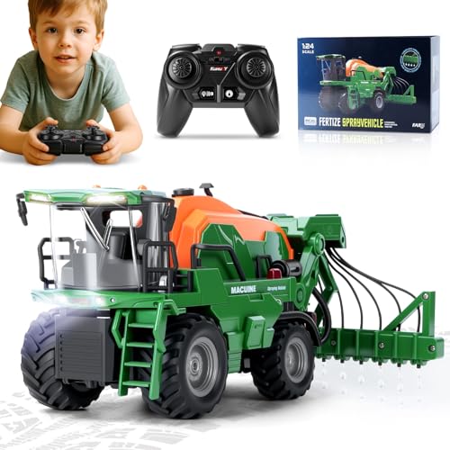 Ulikey Ferngesteuerter Traktor, RC Spritzen Fahrzeug Kindertraktor, Trecker Spielzeug mit Anhänger, Licht und Ton, Bauernhof LKW Spielzeug Geschenk für Kinder ab 4 5 6 Jahre Ulikey Ferngesteuerter Traktor, RC Spritzen Fahrzeug Kindertraktor, Trecker Spielzeug mit Anhänger, Licht und Ton, Bauernhof LKW Spielzeug Geschenk für Kinder ab 4 5 6 Jahre von Ulikey
