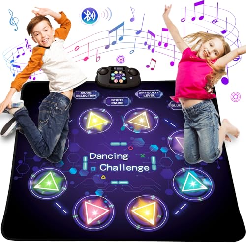 Ulikey Tanzmatte für Kinder, Musik Tanzmatte mit 8 Led-Leuchten und Bluetooth, Kinder Tanzmatten mit 8 Lautstärkestufen, 3 Schwierigkeitsgrade, Wasserdicht, Tanzmatte für Mädchen Jungen ab 3+ Ulikey Tanzmatte für Kinder, Musik Tanzmatte mit 8 Led-Leuchten und Bluetooth, Kinder Tanzmatten mit 8 Lautstärkestufen, 3 Schwierigkeitsgrade, Wasserdicht, Tanzmatte für Mädchen Jungen ab 3+ von Ulikey
