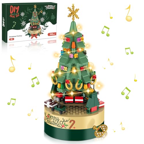 Ulikey Weihnachtsbaum Bausteine Set, Weihnachtsbaum Bausatz Spielzeug für Erwachsene und Kinder ab 8+ Jahren Geburtstage Geschenke von Ulikey