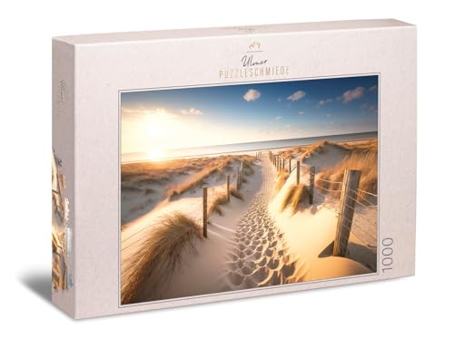 Ulmer Puzzleschmiede - 1000 Teile Landschafts-Puzzle „Ostsee für Immer“ - Der sanfte Weg zum Strand weckt die Sehnsucht aufs Leben am Meer - Premium 1000 Teile Puzzle Made in Germany von Ulmer Puzzleschmiede