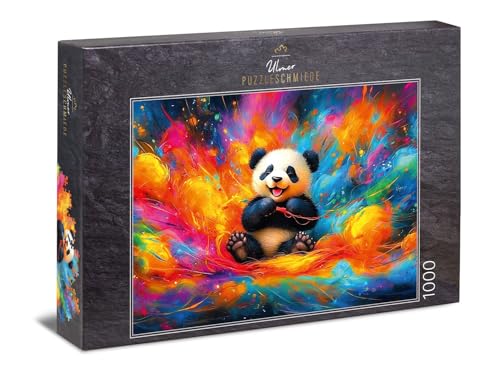 Ulmer Puzzleschmiede - Puzzle 1000 Teile „The Dreaming Panda“ - Fantastische Farbwolken zerstäuben rund um das lachenden Panda-Kind - EIN Traum vom Spielen - Puzzlequalität Made in Germany Ulmer Puzzleschmiede - Puzzle 1000 Teile „The Dreaming Panda“ - Fantastische Farbwolken zerstäuben rund um das lachenden Panda-Kind - EIN Traum vom Spielen - Puzzlequalität Made in Germany von Ulmer Puzzleschmiede