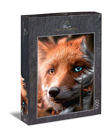 Ulmer Puzzleschmiede - Puzzle Listiger Kleiner Freund - Einfallsreiches Fuchs-Motiv als 1000 Teile Puzzle - der listige Fuchs pfiffig in Szene gesetzt - Tierpuzzle mit Qualität Made in Germany von Ulmer Puzzleschmiede