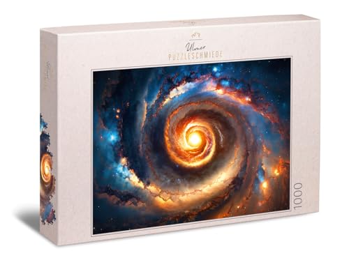 Ulmer Puzzleschmiede - Puzzle Supernova 1000 Teile - die Spiralgalaxie als beeindruckendes Weltraum-Motiv aus der Puzzle-Kollektion Universum, Planeten, Galaxie - Puzzle-Qualität Made in Germany von Ulmer Puzzleschmiede