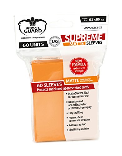 Ultimate Guard UGD010336 - Supreme Sleeves Japanische Größe Matt 60, orange von Ultimate Guard