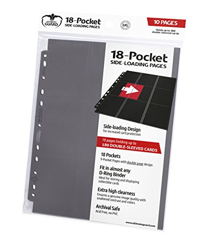 Ultimate Guard 18-Pocket Pages Side-Loading Grau (10) von Ultimate Guard