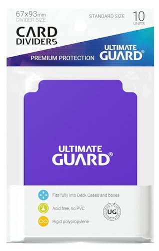 Ultimate Guard UGD010454 Divider Protective Card Sleeves Piece, Light Purple Trennblätter Kartenhüllen (10 Stück), Hellviolett, Violett von Ultimate Guard