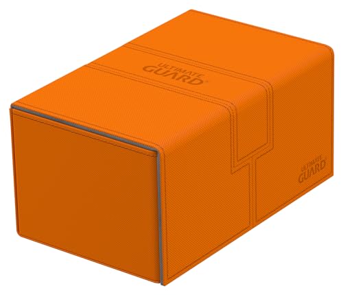 Ultimate Guard UGD010778 Twin Flip´n´Tray Deck Case 160+ Standardgröße XenoSkin Kartenbox, Orange von Ultimate Guard