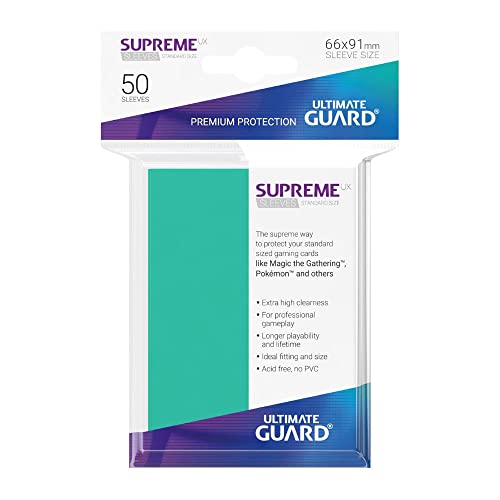 Ultimate Guard UGD010795 Protective Card Supreme UX Sleeves, Türkis, Standardgröße von Ultimate Guard