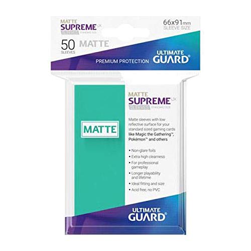 Ultimate Guard UGD010816 Supreme UX Sleeves Standardgröße Matt Türkis (50) von Ultimate Guard