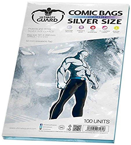 Ultimate Guard Comic Bags wiederverschließbar Silver Size (100) von Ultimate Guard