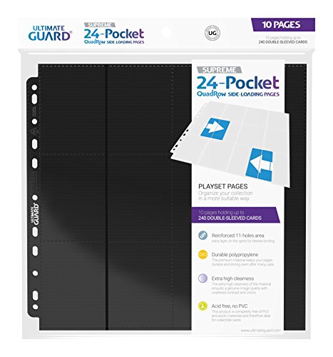 Ultimate Guard UGD10829 - 24-Pocket QuadRow Pages Side-Loading Black, 10 von Ultimate Guard