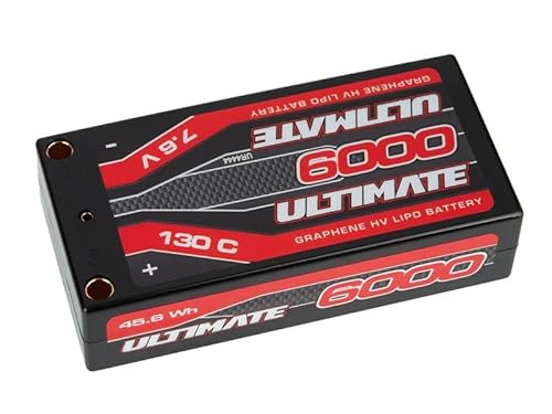 Ultimate Graphene LiPo RC Hardcase Shorty Akku 7.6V 6000mAh 130C Rate 5mm Buchse von Ultimate Racing