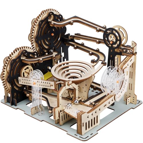 3D Puzzle Holz Murmelbahn Trackball Modell Bausatz für Erwachsene, Erwachsene Mechanische kugelbahn Holzpuzzle, Kugelbahn Holz 3D Puzzle Geburtstag Geschenke Idee von Ultino