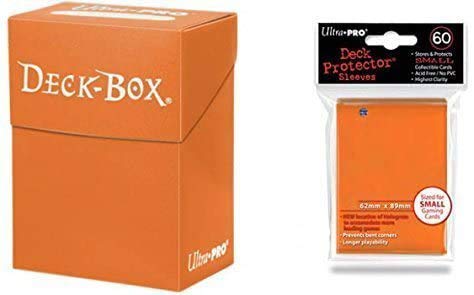 Ultra Pro Deck Box + 60 Small Size Protector Sleeves - Orange - Yu-Gi-Oh! - Japanese Mini von Ultra Pro