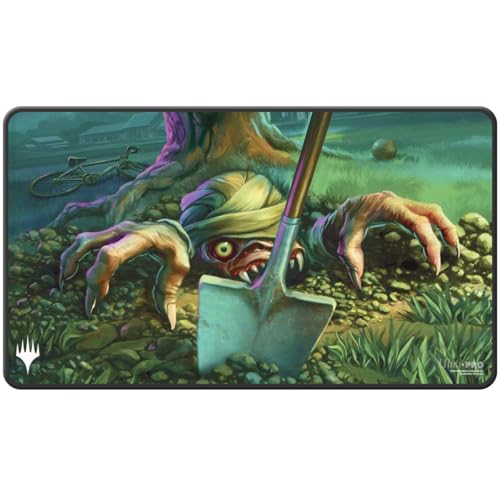 Ultra PRO - MTG Duskmourn Black Stitched Playmat Ft. Exhume for Magic: The Gathering, Verwendung als Mauspad, Schreibtischunterlage, schützt MTG-Karten während des Spiels von Ultra Pro