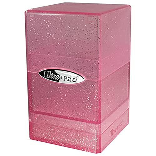 Ultra PRO - Satin Tower 100+ Card Deck Box (Glitter Pink) - Protect Your Gaming Cards, Sports Cards or Collectible Cards In Ultra Pro's Stylish Glitter Deck Box, Perfect for Safe Traveling von Ultra Pro