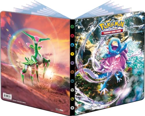 Ultra Pro - Asmodee – Pokémon Scharlach und Violett – Zeitliche Kräfte (EV05): Notizbuch mit Kartenfach – Kapazität: 252 Karten – Gesellschaftsspiele – Zubehör für Sammelkarten von Ultra Pro