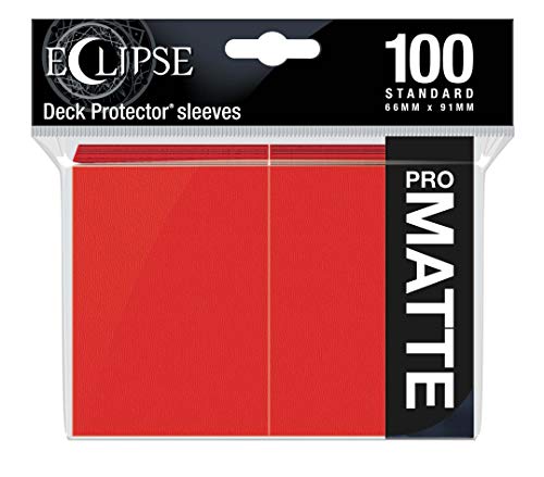 Ultra Pro E-15616 Eclipse Standard Matte Sleeves 100 Pack-Apfelrot, Apple Red von Ultra Pro