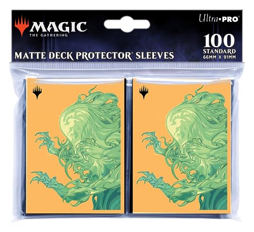 Ultra Pro - MTG Commander Masters 100ct Kartenhüllen in Standardgröße - Omnath, Locus of Mana Artwork, Mattes Finish mit ChromaFusion Technologie, Protect Magic: The Gathering Cards, Karten in von Ultra Pro