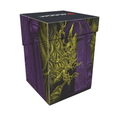 Ultra Pro - MTG Duskmourn 100+ Deck Box Ft. Valgavoth, Terror Eater for Magic: The Gathering, Schützen und Aufbewahren von bis zu 100+ Double Sleeves Standardkarten für MTG, sicherer Deckel, lebendige von Ultra Pro