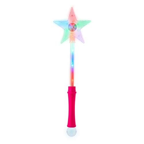 Ultra 1 Rosa LED Leuchtstab Stern Zauberstab Magic Wand Disco Licht LED Stab Discokugel Kinder Prinzessin Partys Spielzeug Blinkender Stern Leuchtender Zauberstab Kinder Sternen Zauberstab von UltraByEasyPeasyStore