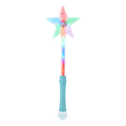 Ultra 12 Blau LED Leuchtstab Stern Zauberstab Magic Wand Disco Licht LED Stab Discokugel Kinder Prinzessin Partys Spielzeug Blinkender Stern Leuchtender Zauberstab Kinder Sternen Zauberstab von UltraByEasyPeasyStore